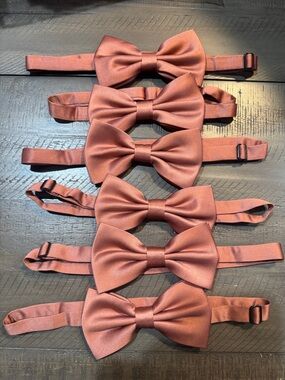Azazie Satin Bow Ties - Rose Brown